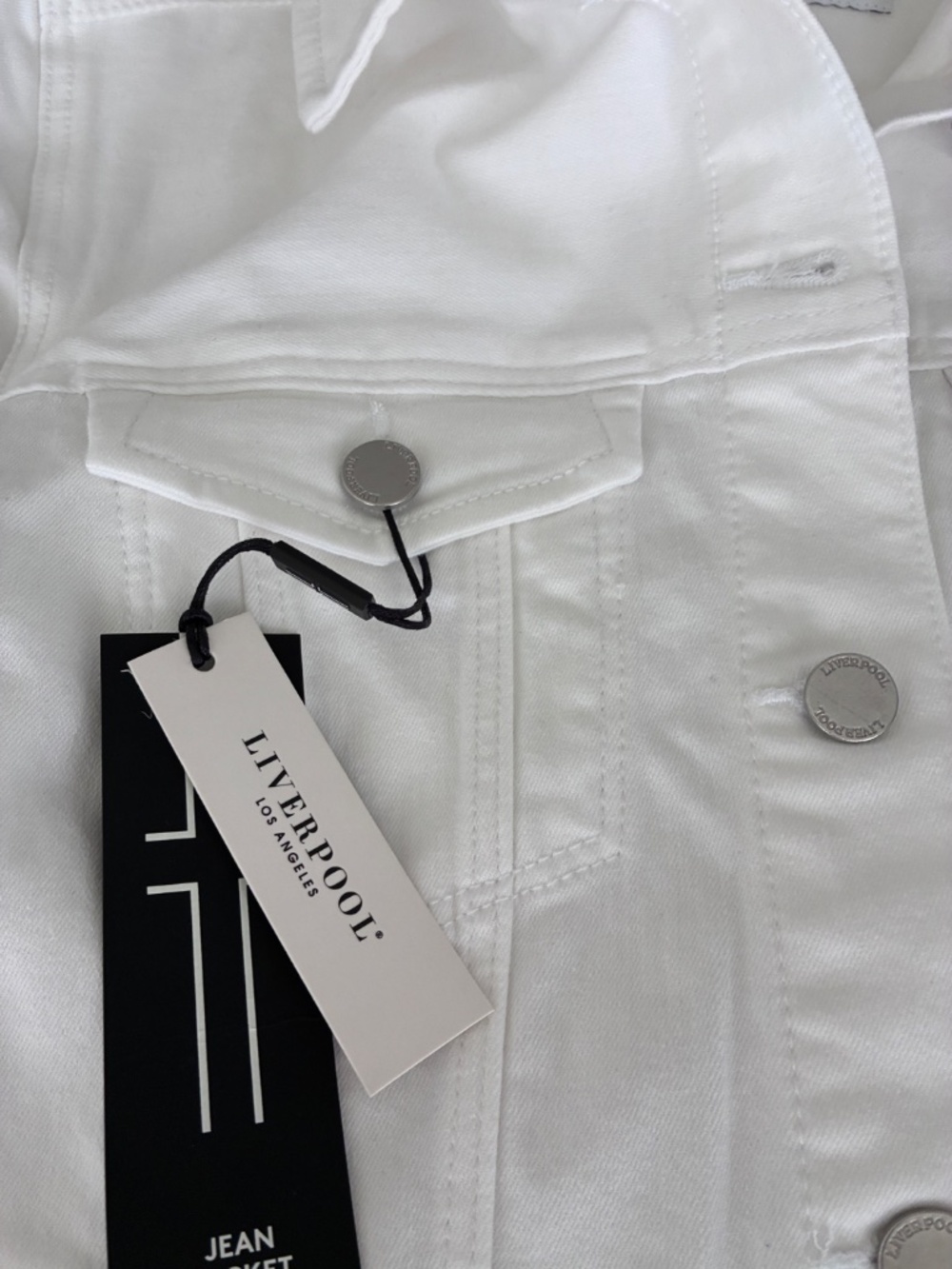 Liverpool White Stretch Denim Jacket NWT Medium - Picture 3 of 10